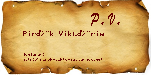 Pirók Viktória névjegykártya
