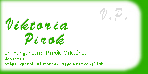 viktoria pirok business card