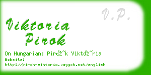 viktoria pirok business card